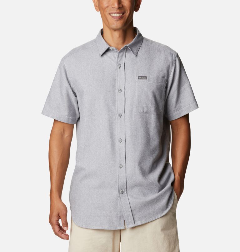 Men's Rapid Rivers Novelty Short Sleeve Shirt, Color: Shark, Columbia Grey, image 1