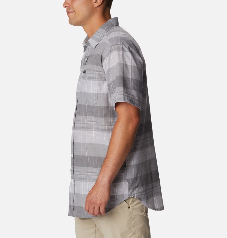Thumbnail: Men's Rapid Rivers Novelty Short Sleeve Shirt, Color: Columbia Grey Scattered Stripe, image 3