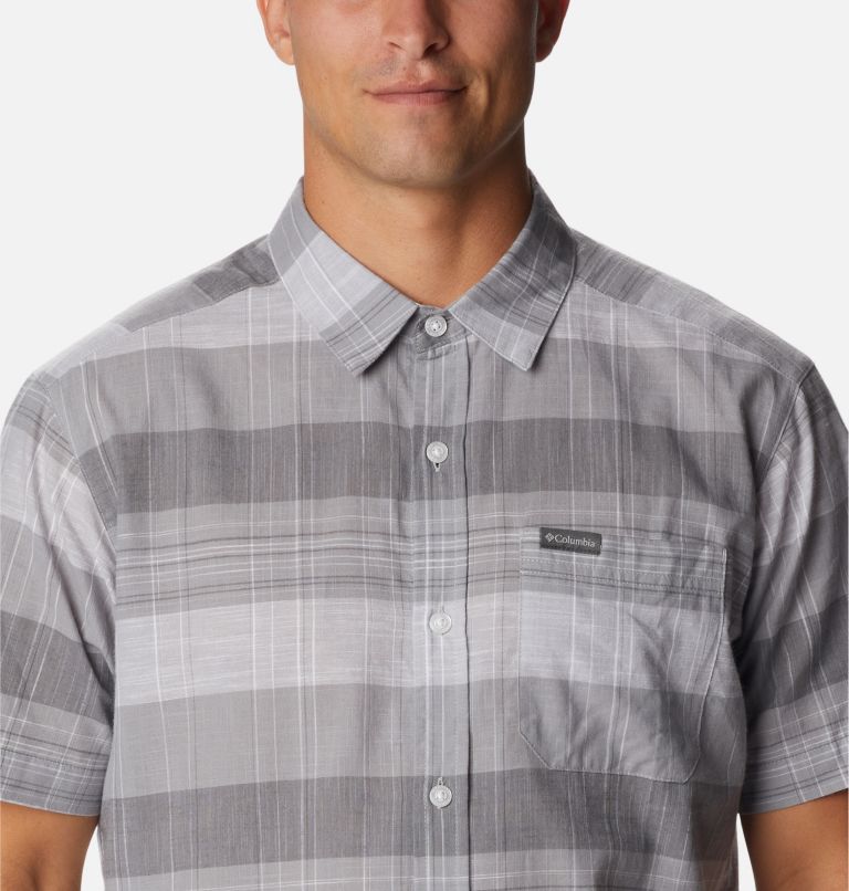 Thumbnail: Men's Rapid Rivers Novelty Short Sleeve Shirt, Color: Columbia Grey Scattered Stripe, image 4