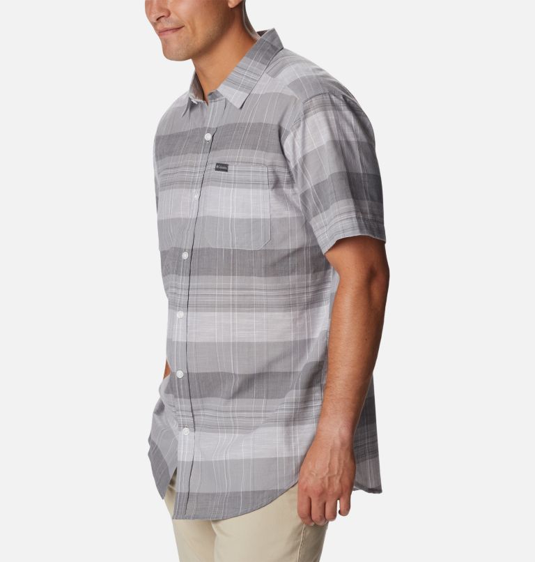 Thumbnail: Men's Rapid Rivers Novelty Short Sleeve Shirt, Color: Columbia Grey Scattered Stripe, image 5