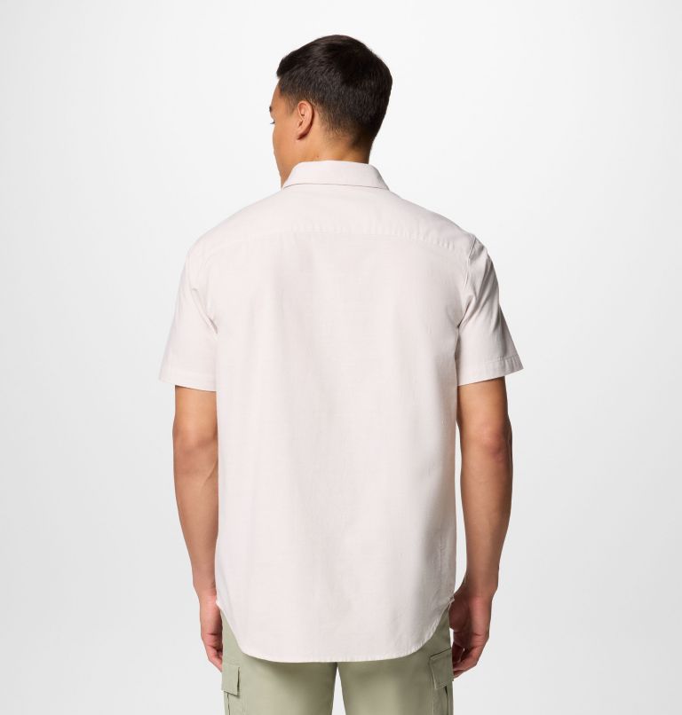 Men’s Rapid Rivers Technical Cotton Short Sleeve Shirt, Color: Dark Stone Diamond Dobby Chambray, image 2