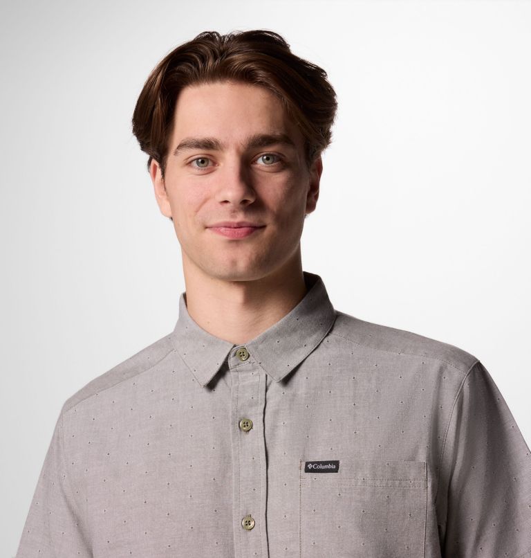 Rapid Rivers Novelty Short Sleeve, Color: Stone Green Diamond Dobby Chambray, image 4