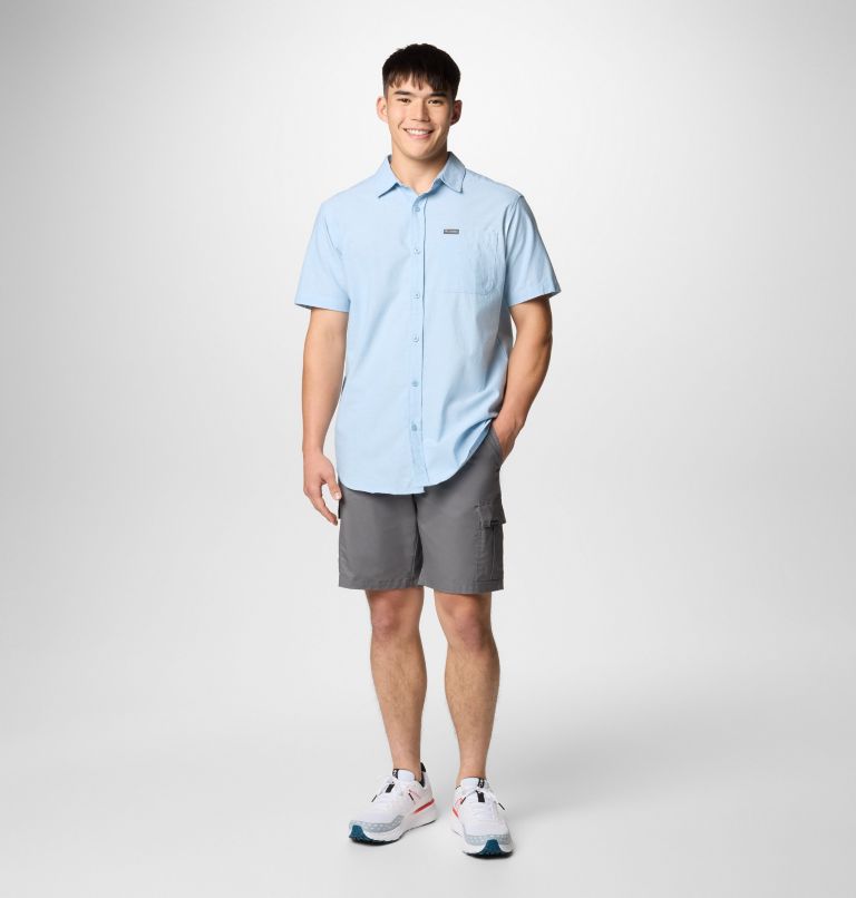 Rapid Rivers Novelty Short Sleeve, Color: Ripple Blue Diamond Dobby Chambray, image 2