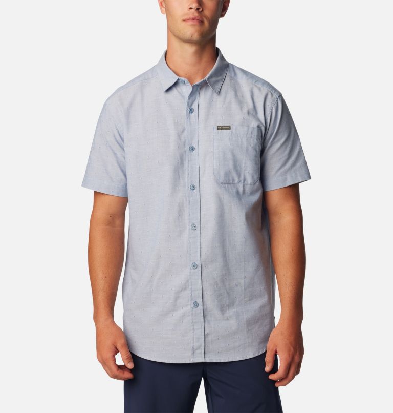 Columbia Men's Rapid Rivers Novelty Short Sleeve Shirt - L - Blue