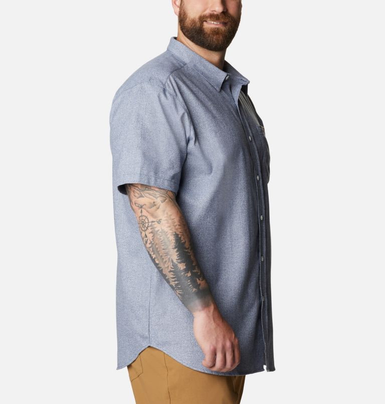 Men's Rapid Rivers Novelty Short Sleeve Shirt - Big, Color: Dark Mountain, White