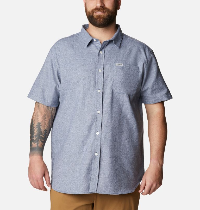 Men's Rapid Rivers Novelty Short Sleeve Shirt - Big, Color: Dark Mountain, White