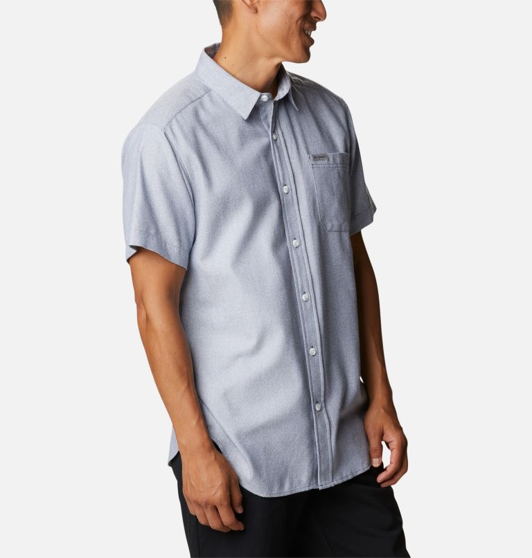 Men's Rapid Rivers Novelty Short Sleeve Shirt - Tall, Color: Dark Mountain, White