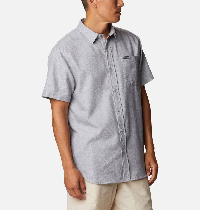 Novedosa camisa técnica de algodón y manga corta Rapid Rivers para hombre, Color: Shark, Columbia Grey, image 5