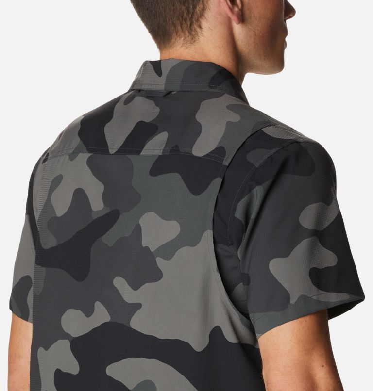 Thumbnail: Men's Utilizer Printed Woven Short Sleeve Shirt, Color: Black Mod Camo, image 5