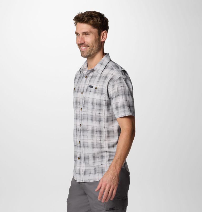 Men's Utilizer Printed Woven Short Sleeve Shirt, Color: Columbia Grey Omblur, image 3
