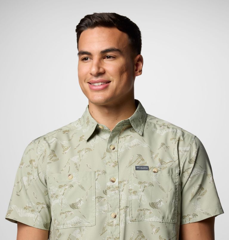Chemise tissée imprimée à manches courtes Utilizer Homme, Color: Safari Yarrow Mirage, image 5
