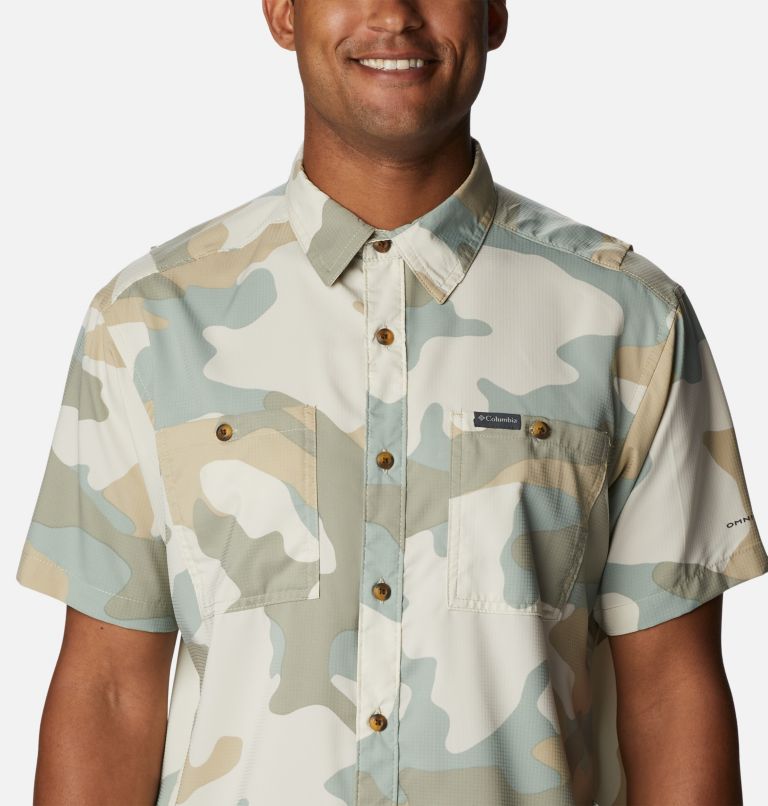 Men's Utilizer Printed Woven Short Sleeve Shirt, Color: Niagara Mod Camo, image 4