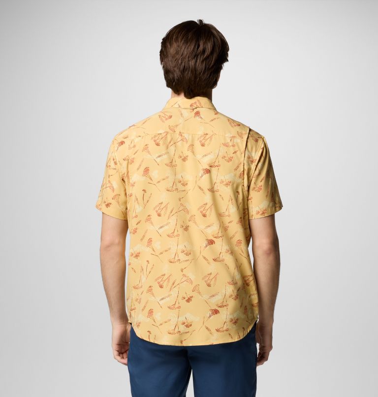 Men's Utilizer Printed Woven Short Sleeve Shirt, Color: Sand Dune Yarrow Mirage, image 2