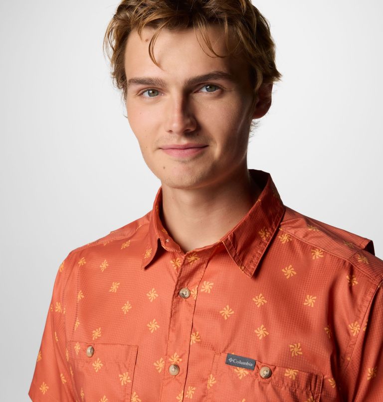 Chemise tissée imprimée à manches courtes Utilizer Homme, Color: Tuscan Sundot Tonal, image 5