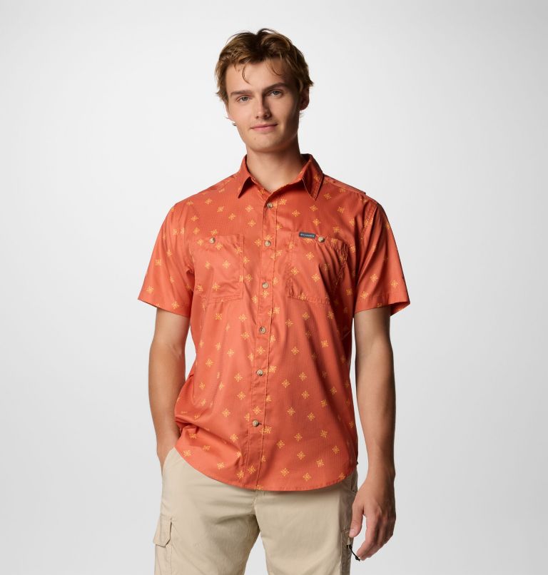 Chemise tissée imprimée à manches courtes Utilizer Homme, Color: Tuscan Sundot Tonal, image 1