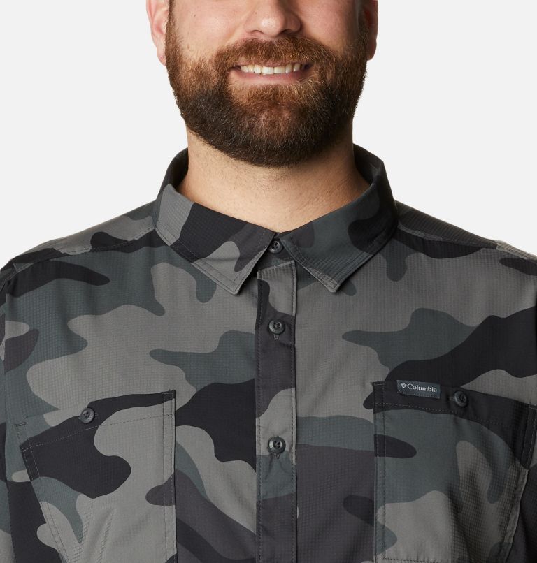 Chemise tissée imprimée à manches courtes Utilizer Homme - Tailles fortes, Color: Black Mod Camo, image 4