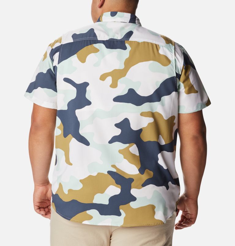 Thumbnail: Men's Utilizer Printed Woven Short Sleeve Shirt - Big, Color: Savory Mod Camo, image 2