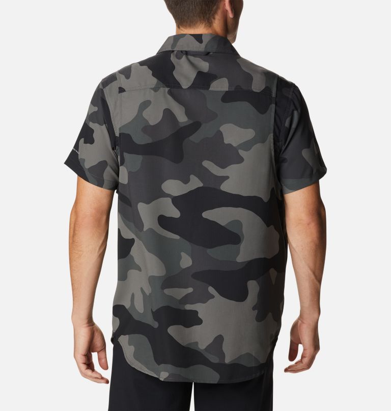 Chemise tissée imprimée à manches courtes Utilizer Homme - Grandes tailles, Color: Black Mod Camo