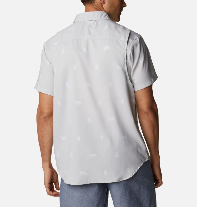 Men's Utilizer Printed Woven Short Sleeve Shirt - Tall, Color: Nimbus Grey Camp Social, image 2