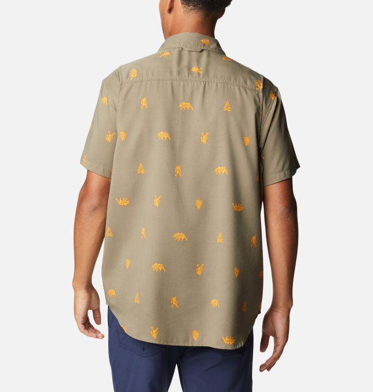 Utilizer Printed Woven Short Sleeve | 397 | LT, Color: Stone Green Camp Social, image 2