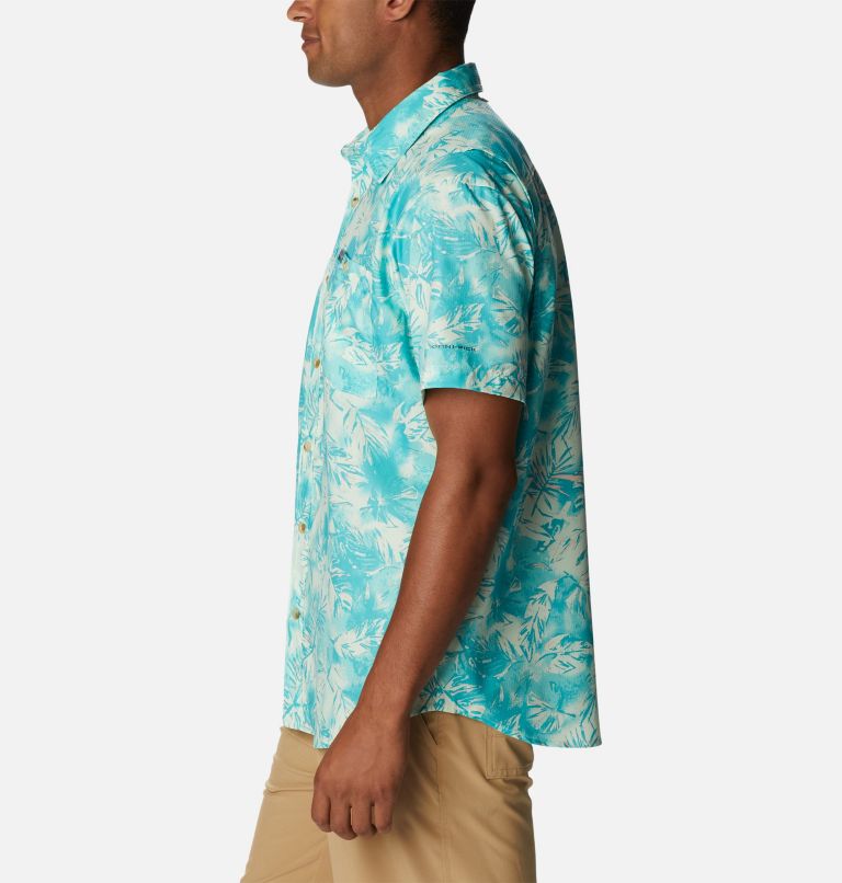 Utilizer Printed Woven Short Sleeve | 318 | XL, Color: Ice Green Sketchy Paradise, image 3