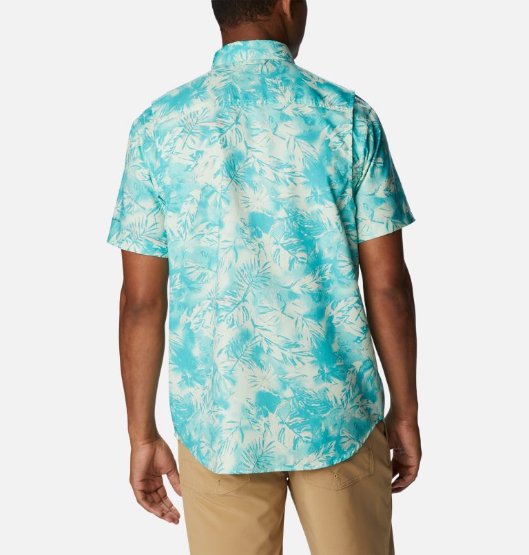 Utilizer Printed Woven Short Sleeve | 318 | XL, Color: Ice Green Sketchy Paradise, image 2