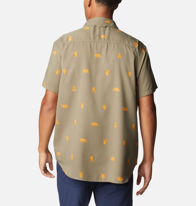 Men’s Utilizer Short Sleeve Shirt, Color: Stone Green Camp Social, image 2