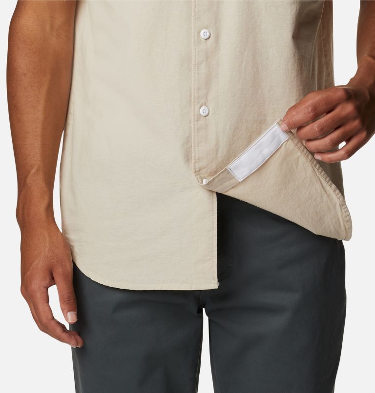 Thumbnail: Men's Scenic Ridge Woven Short Sleeve Shirt, Color: Ancient Fossil Chambray, image 6
