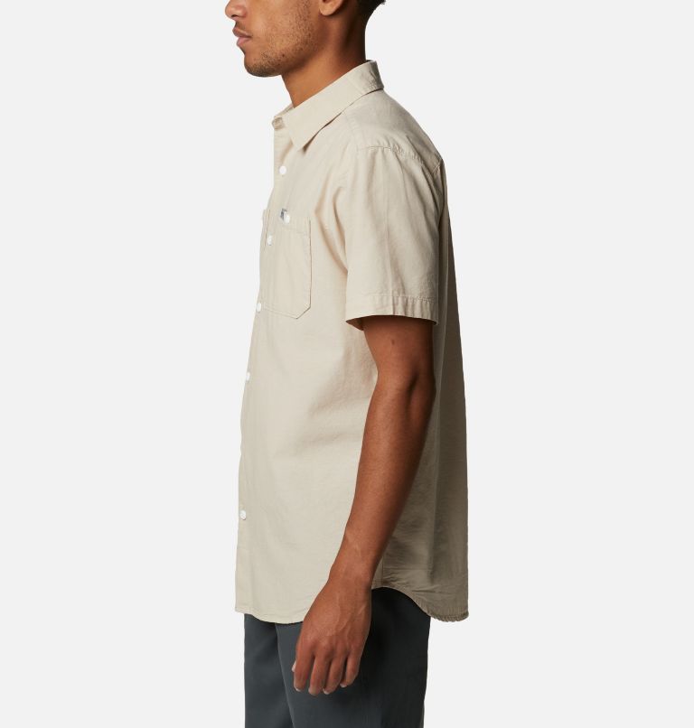 Camisa casual de manga corta Scenic Ridge para hombre, Color: Ancient Fossil Chambray, image 3
