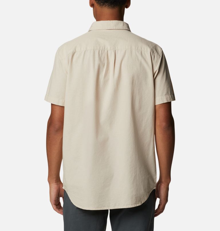 Camisa casual de manga corta Scenic Ridge para hombre, Color: Ancient Fossil Chambray, image 2
