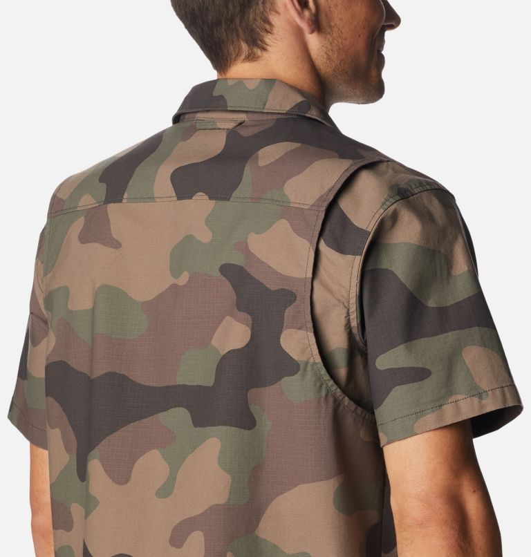 Thumbnail: Men's Wallowa Novelty Short Sleeve Shirt, Color: Cypress Mod Camo, image 5