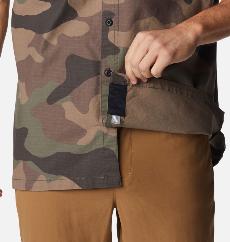Thumbnail: Men's Wallowa Novelty Short Sleeve Shirt, Color: Cypress Mod Camo, image 6