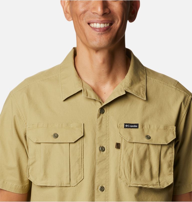 Thumbnail: Men's Wallowa Novelty Short Sleeve Shirt, Color: Savory, image 4