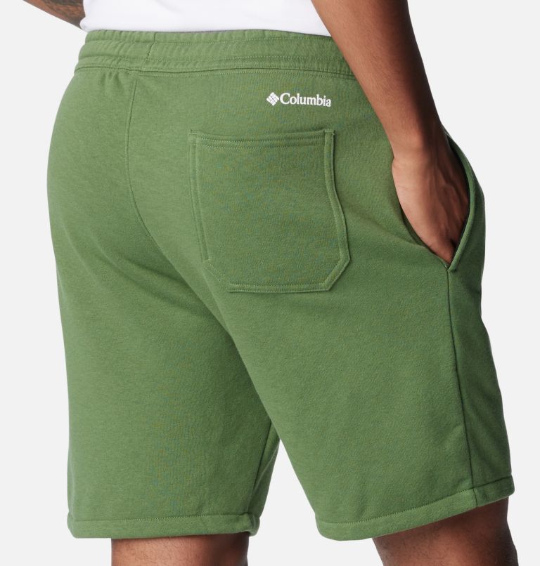 Men's Columbia Trek Fleece Shorts, Color: Canteen, White Vertical Logo, image 5