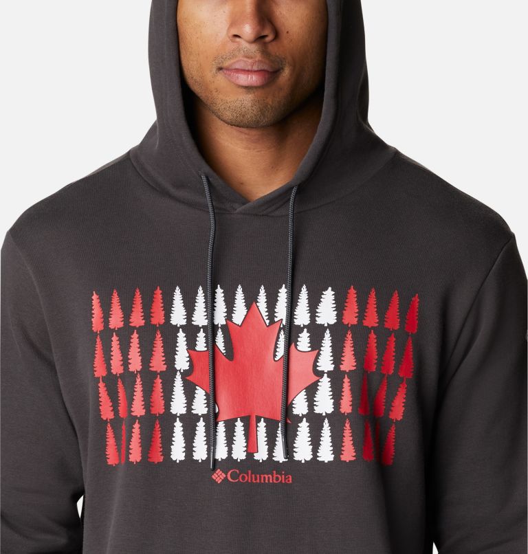 Thumbnail: Men's CSC Country Logo Hoodie, Color: Shark, Canada Timberline Flag Graphic, image 4