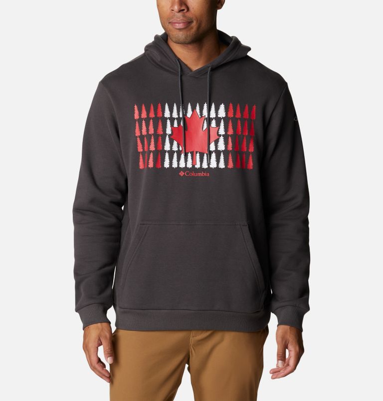 Men's CSC Country Logo Hoodie, Color: Shark, Canada Timberline Flag Graphic