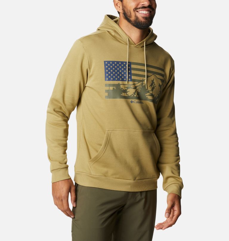 Men's CSC Country Logo Hoodie, Color: Savory, US Hood Flag Graphic, image 5