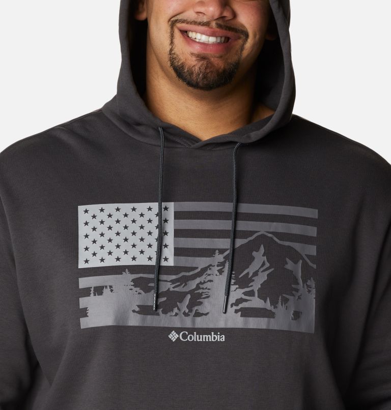Chandail à capuchon CSC Country Logo Homme - Tailles fortes, Color: Shark, US Hood Flag Graphic, image 4