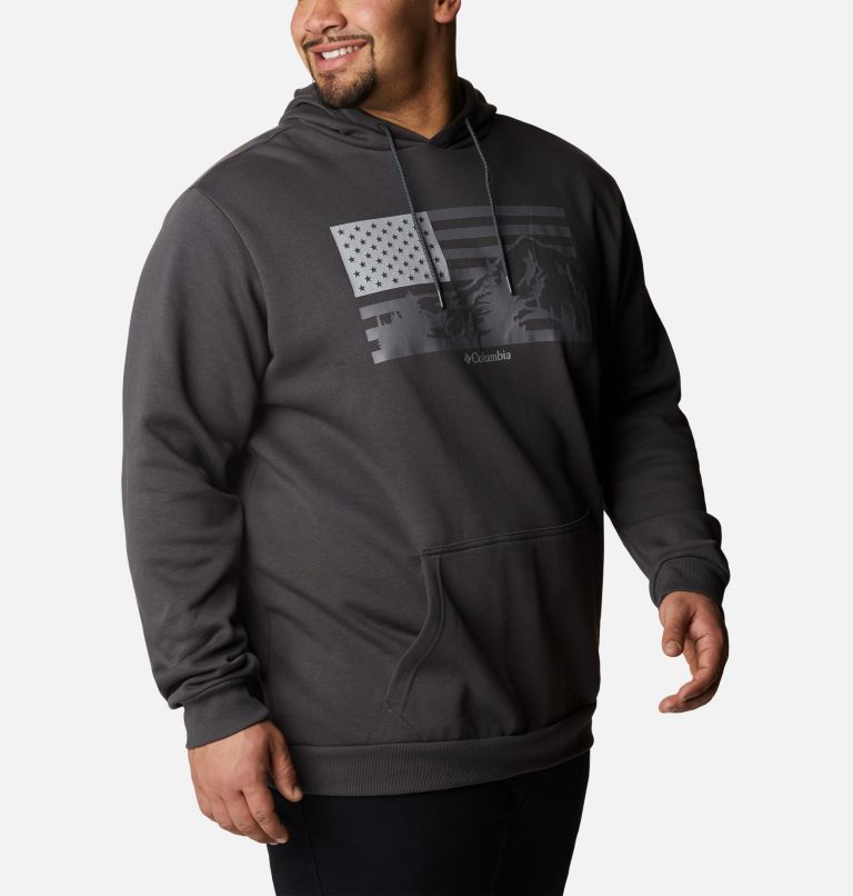 Chandail à capuchon CSC Country Logo Homme - Tailles fortes, Color: Shark, US Hood Flag Graphic, image 5