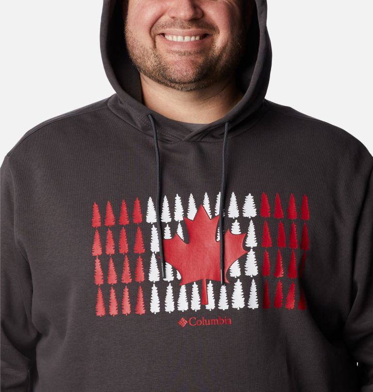 Men's CSC Country Logo Hoodie - Big, Color: Shark, Canada Timberline Flag Graphic