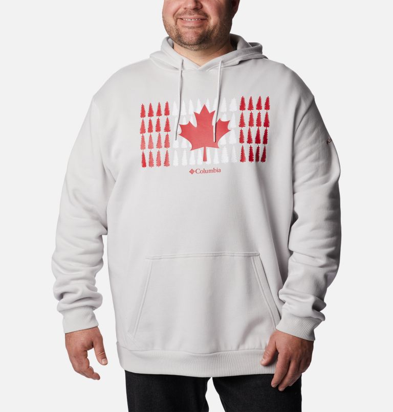 Chandail à capuchon CSC Country Logo Homme - Tailles fortes, Color: Nimbus Grey, Canada Timberline Flag Grap, image 1