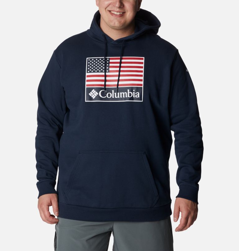 Men's CSC Country Logo Hoodie - Big, Color: Collegiate Navy, US Flag Stamp Graphic, image 1
