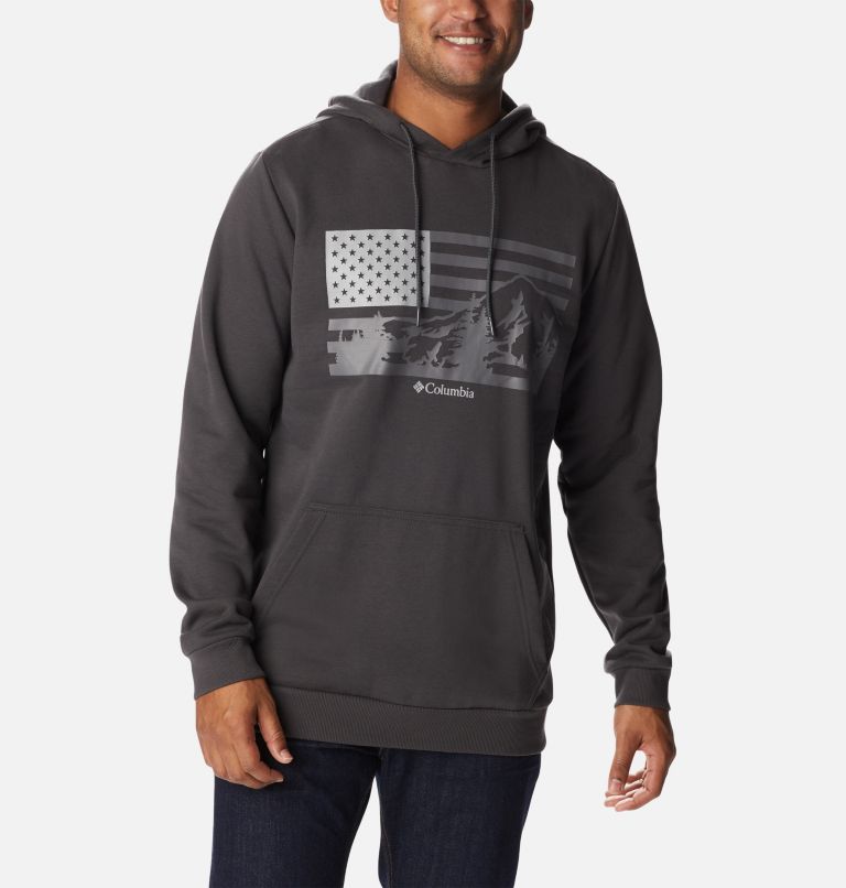 Chandail à capuchon CSC Country Logo Homme - Grandes tailles, Color: Shark, US Hood Flag Graphic, image 5