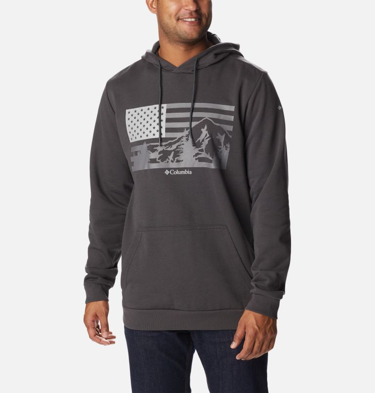 Chandail à capuchon CSC Country Logo Homme - Grandes tailles, Color: Shark, US Hood Flag Graphic, image 1