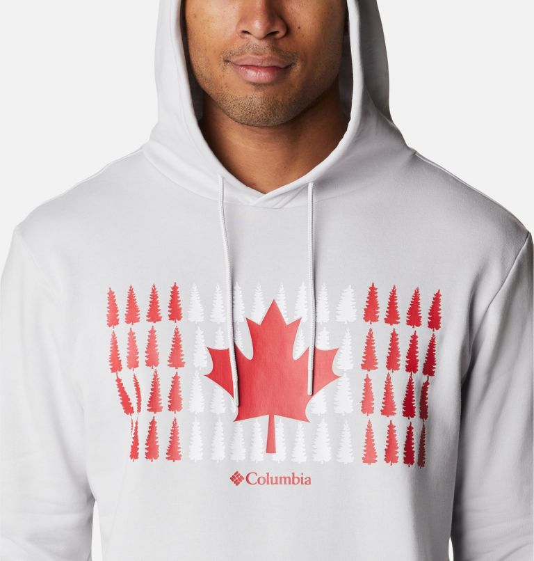 Thumbnail: Men's CSC Country Logo Hoodie - Tall, Color: Nimbus Grey, Canada Timberline Flag Grap, image 4