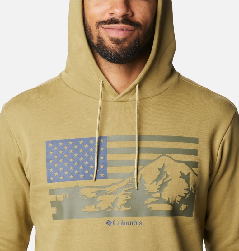 Men's CSC Country Logo Hoodie - Tall, Color: Savory, US Hood Flag Graphic, image 4