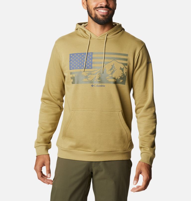 Thumbnail: Men's CSC Country Logo Hoodie - Tall, Color: Savory, US Hood Flag Graphic, image 1