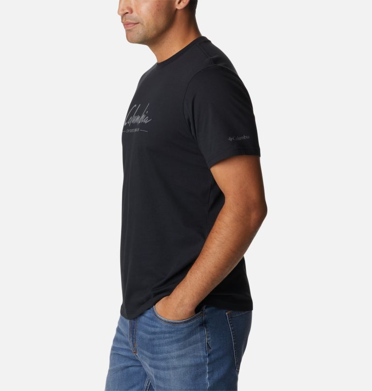 Men’s CSC Graphic Casual Organic Cotton T-shirt, Color: Black, Brushed Logo, image 3