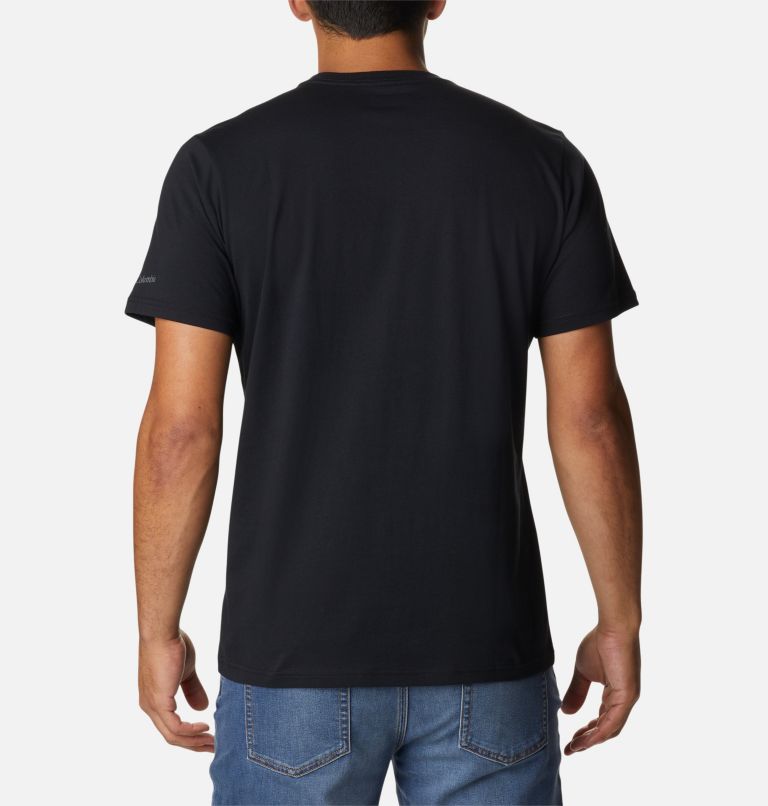 Thumbnail: T-shirt Graphique Casual en Coton Biologique CSC Homme, Color: Black, Brushed Logo, image 2