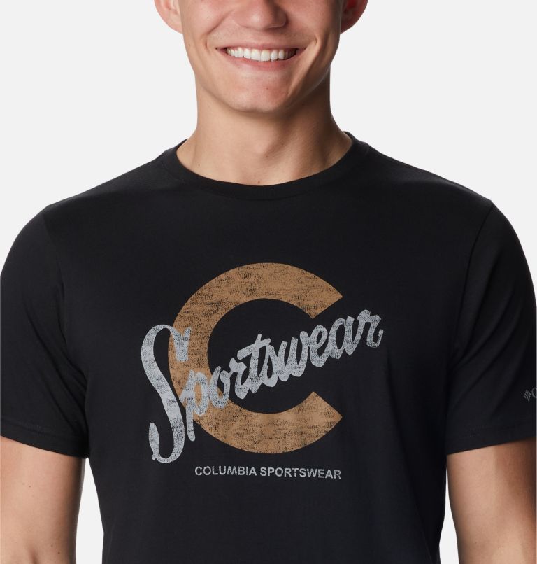 Thumbnail: Camiseta casual estampada de algodón orgánico CSC para hombre, Color: Black, C Sportswear 2, image 4